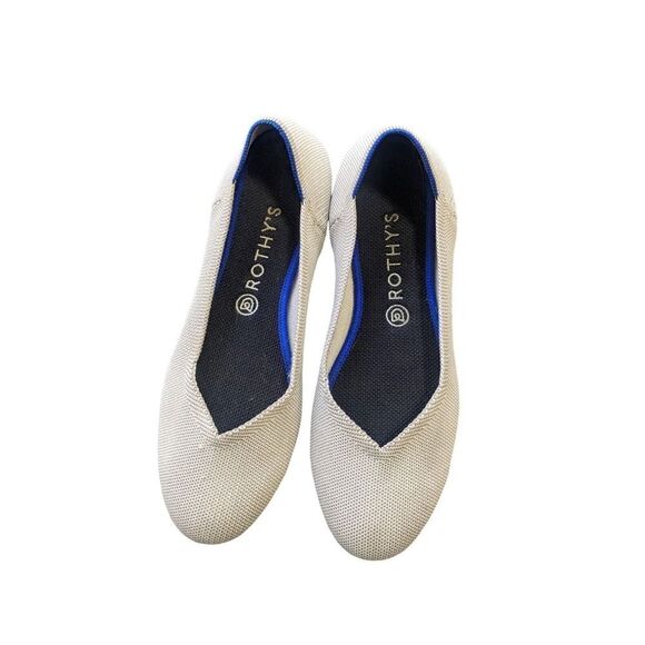 Rothys Grey Birdseye Classic Ballet Round Toe Shoe Flat‎ Knit Womens Size 11 - Picture 3 of 7